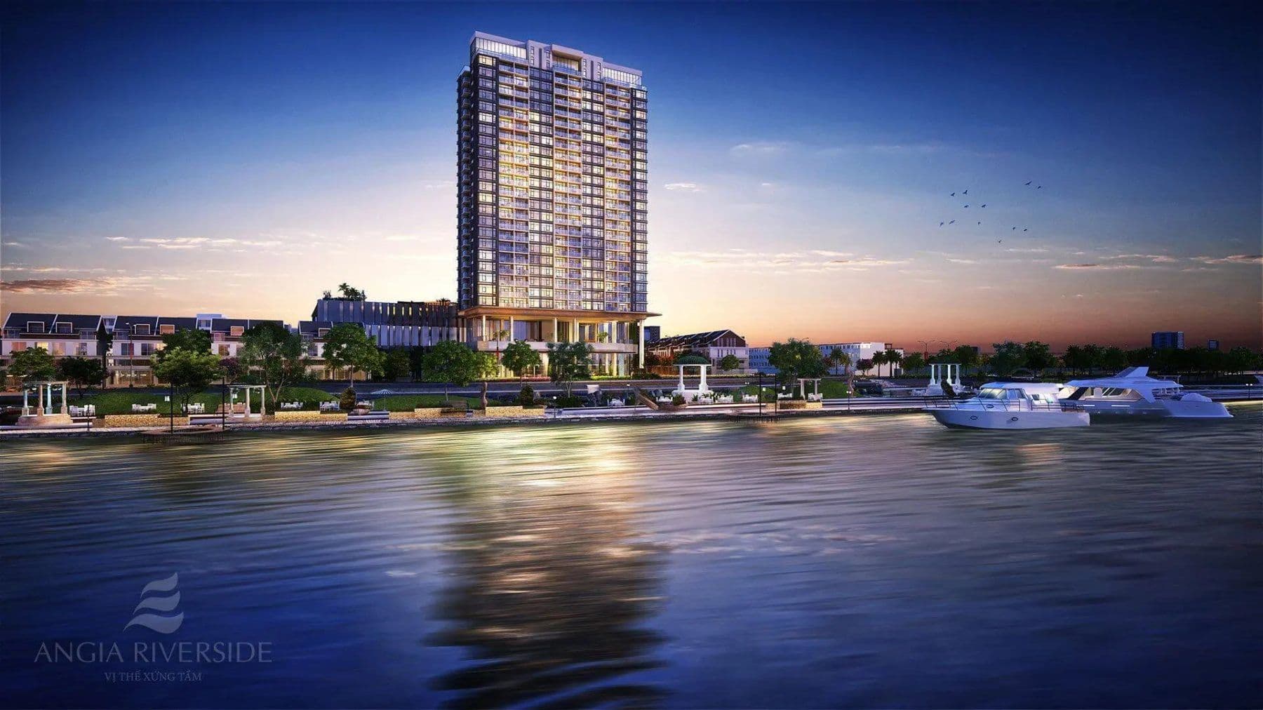 Phối cảnh An Gia Riverside tại góc đường Hoàng Quốc Việt và Đào Trí, Phường Phú Thuận, Quận 7