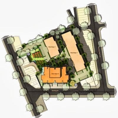 Khuôn viên và lối vào An Phú Apartment