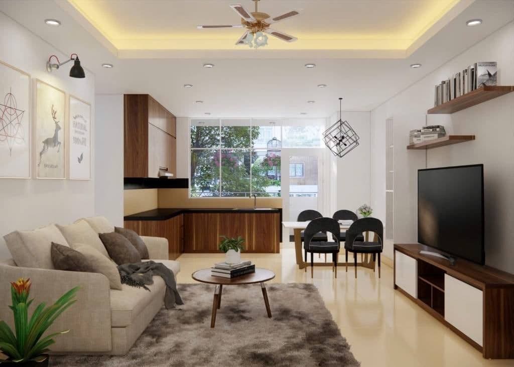 Khu sinh hoạt thứ hai trong căn 3 phòng ngủ 124 m² tại Belleza Apartment