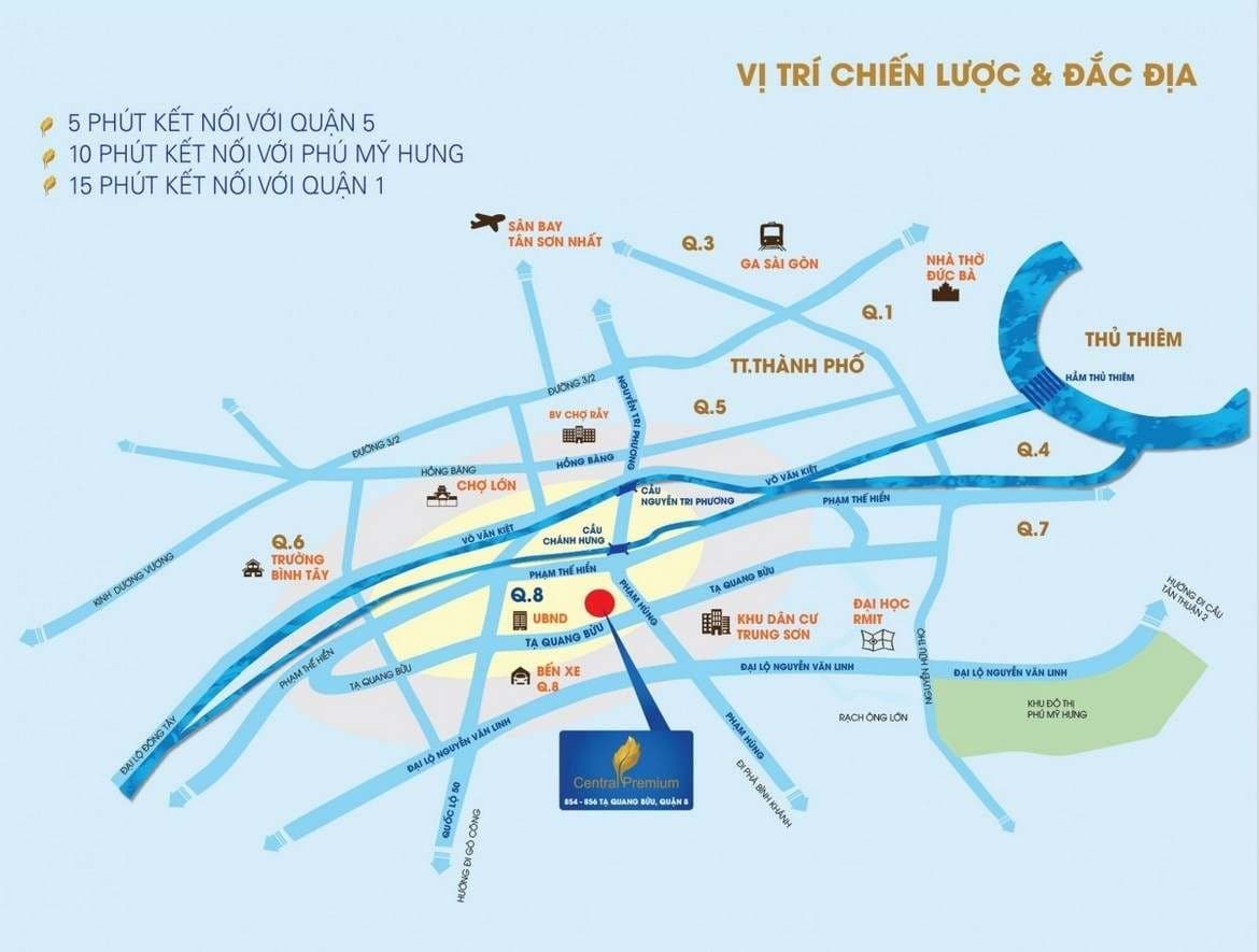 Toàn cảnh chung cư Central Premium, 854-856 Tạ Quang Bửu, Quận 8