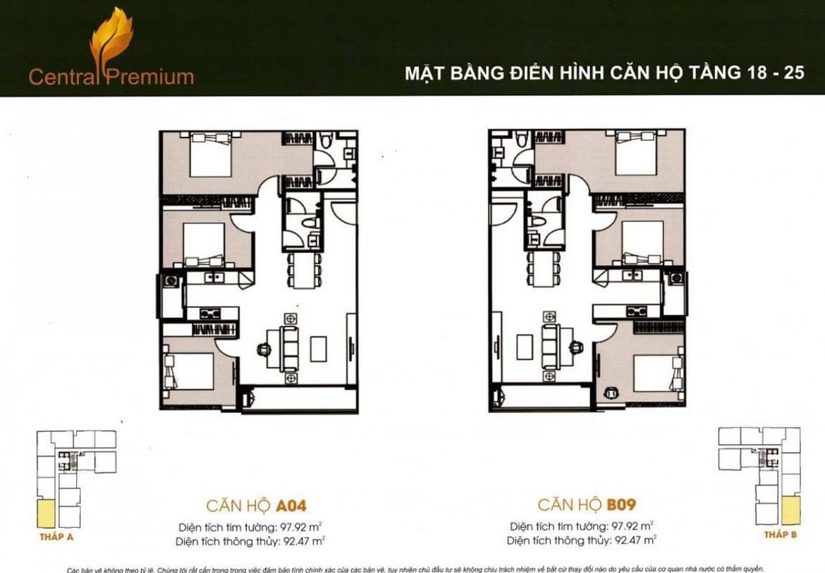 Khu bếp và phòng ăn căn hộ Central Premium Quận 8