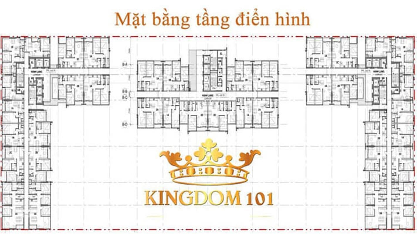 Mặt bằng tầng điển hình căn hộ Kingdom 101, quận 10