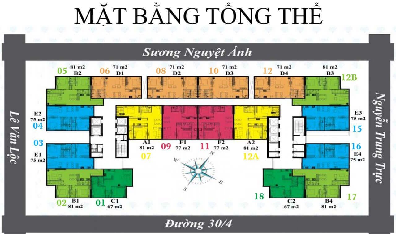 Mặt bằng tổng thể Diamond Sea Lapen Center