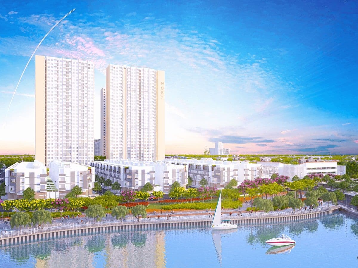 Khuôn viên và mảng xanh nội khu City Gate Towers quận 8