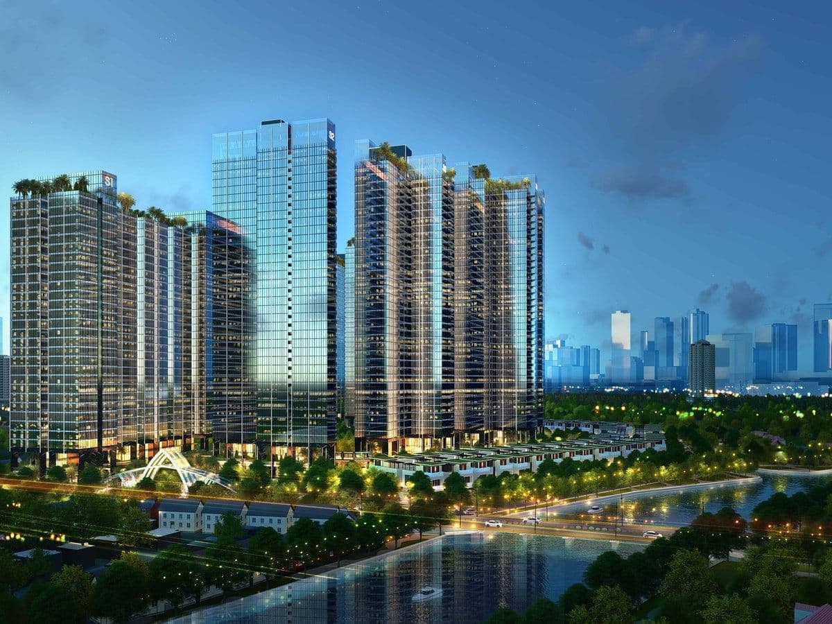 Lối vào và khối đế City Gate Towers, phường 16, quận 8