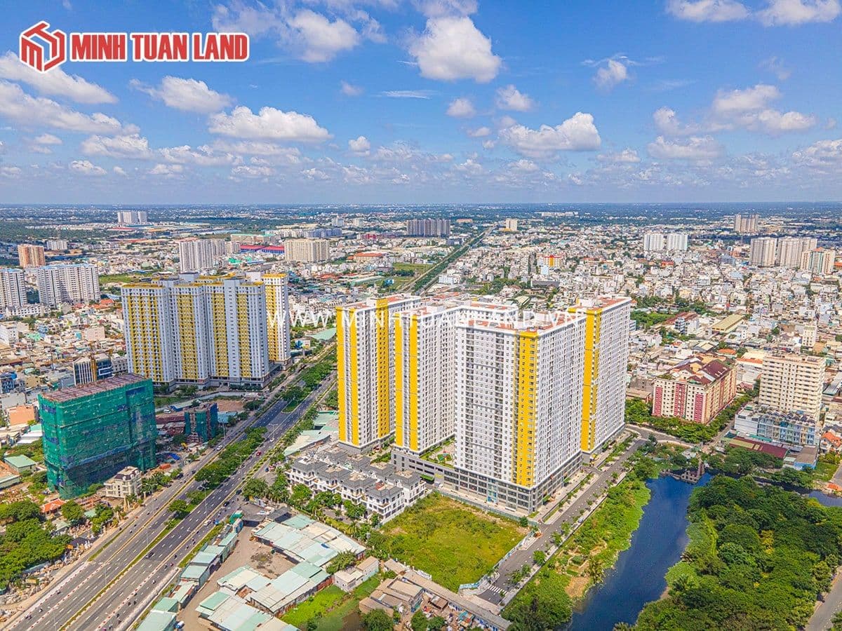 Toàn cảnh tổ hợp City Gate Towers trên trục Võ Văn Kiệt, quận 8