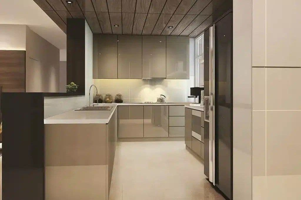 Khu bếp và bàn ăn căn 1 phòng ngủ 59 m² tại Estella Heights