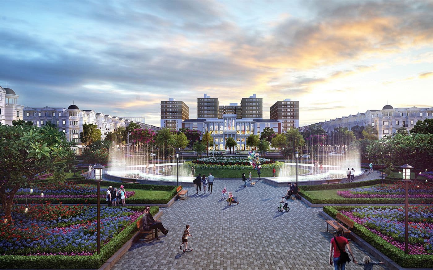 Quảng trường Hòa Bình trong khu đô thị CityLand Park Hills, Gò Vấp