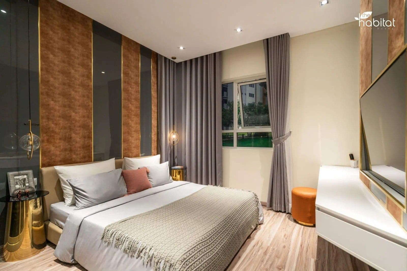 Khu vực nghỉ trong căn 1 phòng ngủ 51 m² tại The Habitat Bình Dương
