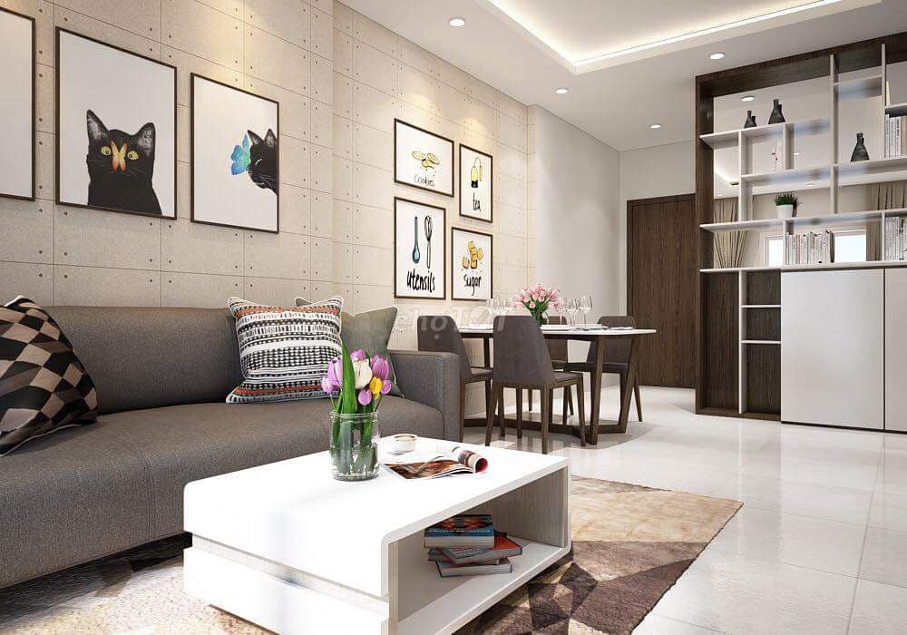 Không gian tiếp khách trong căn 1 phòng ngủ 50 m² tại Heaven Riverview