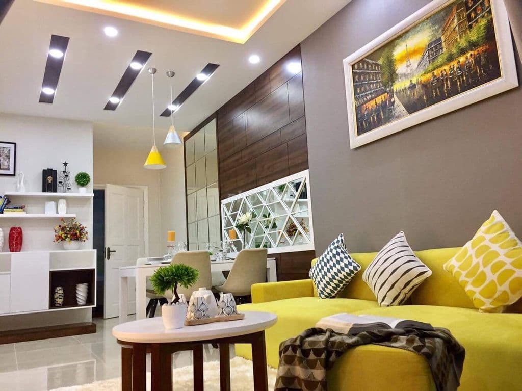 Khu bếp và bàn ăn căn 1 phòng ngủ 57 m² tại Heaven Riverview