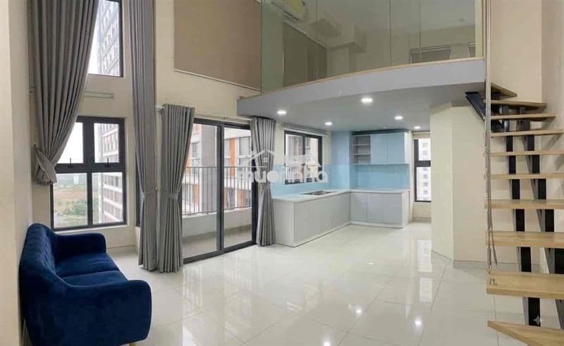 Phòng khách căn góc 1 phòng ngủ tại La Astoria