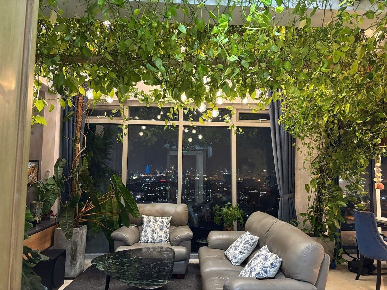 Phòng khách căn 3 phòng ngủ tại LuxGarden, Quận 7