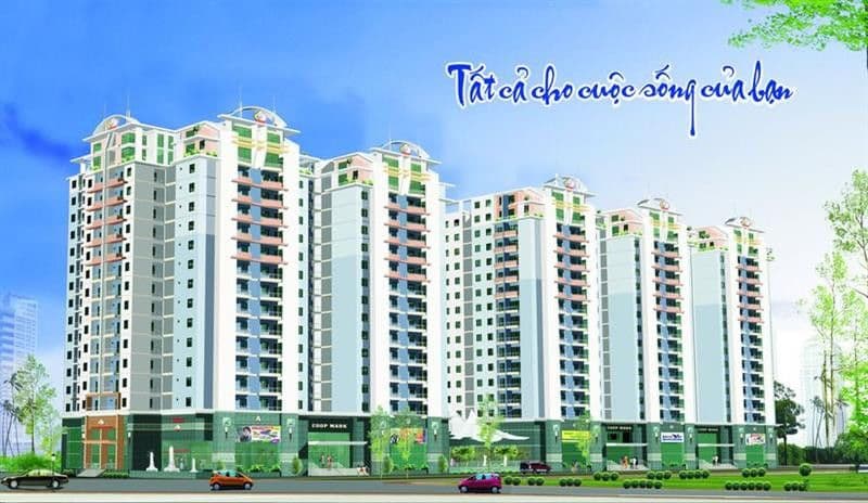Chung cư Phú Thạnh Apartment nhìn ngang, phường Phú Thạnh, Tân Phú