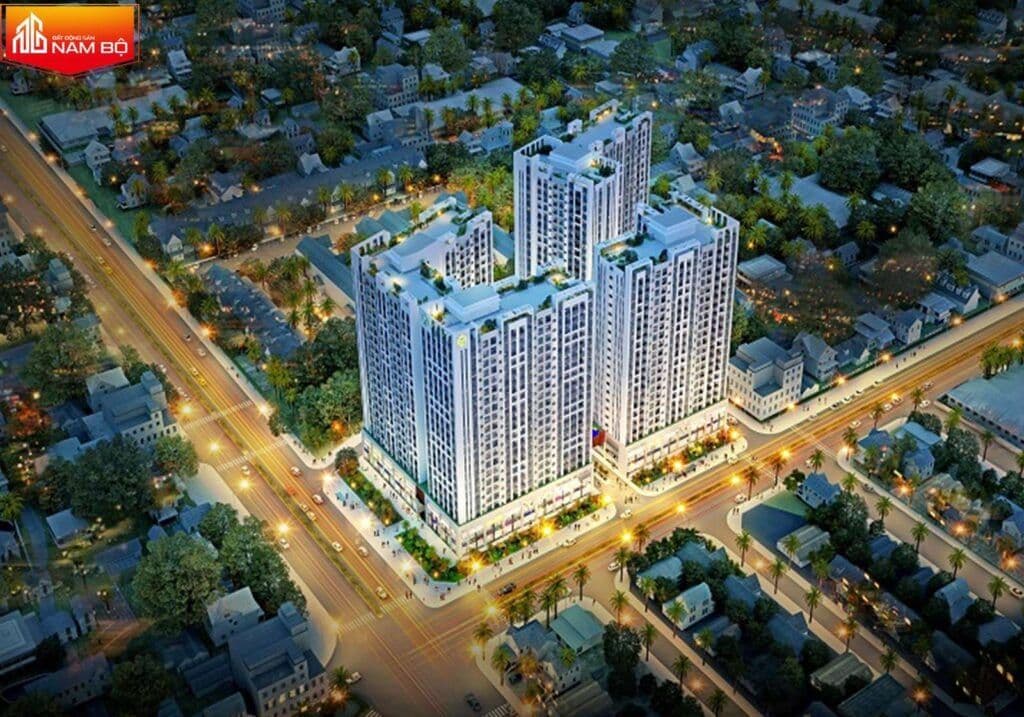 Phối cảnh tổng quan Richstar Tân Phú tại mặt tiền Hòa Bình, Phường Hiệp Tân, Quận Tân Phú