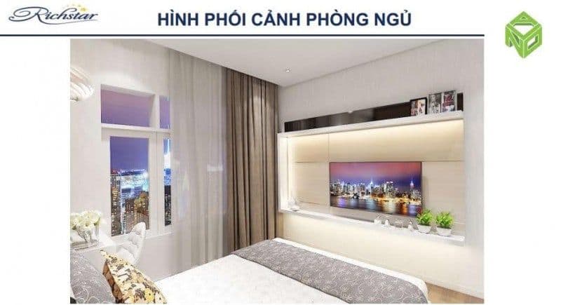 Phòng ngủ căn hộ tại Richstar Tân Phú